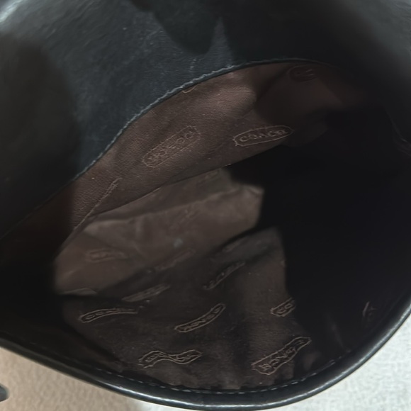 Excellent Vintage Coach Black Y2K Legacy Slim Flap Bag L33-9592 23” max drop - Picture 3 of 10